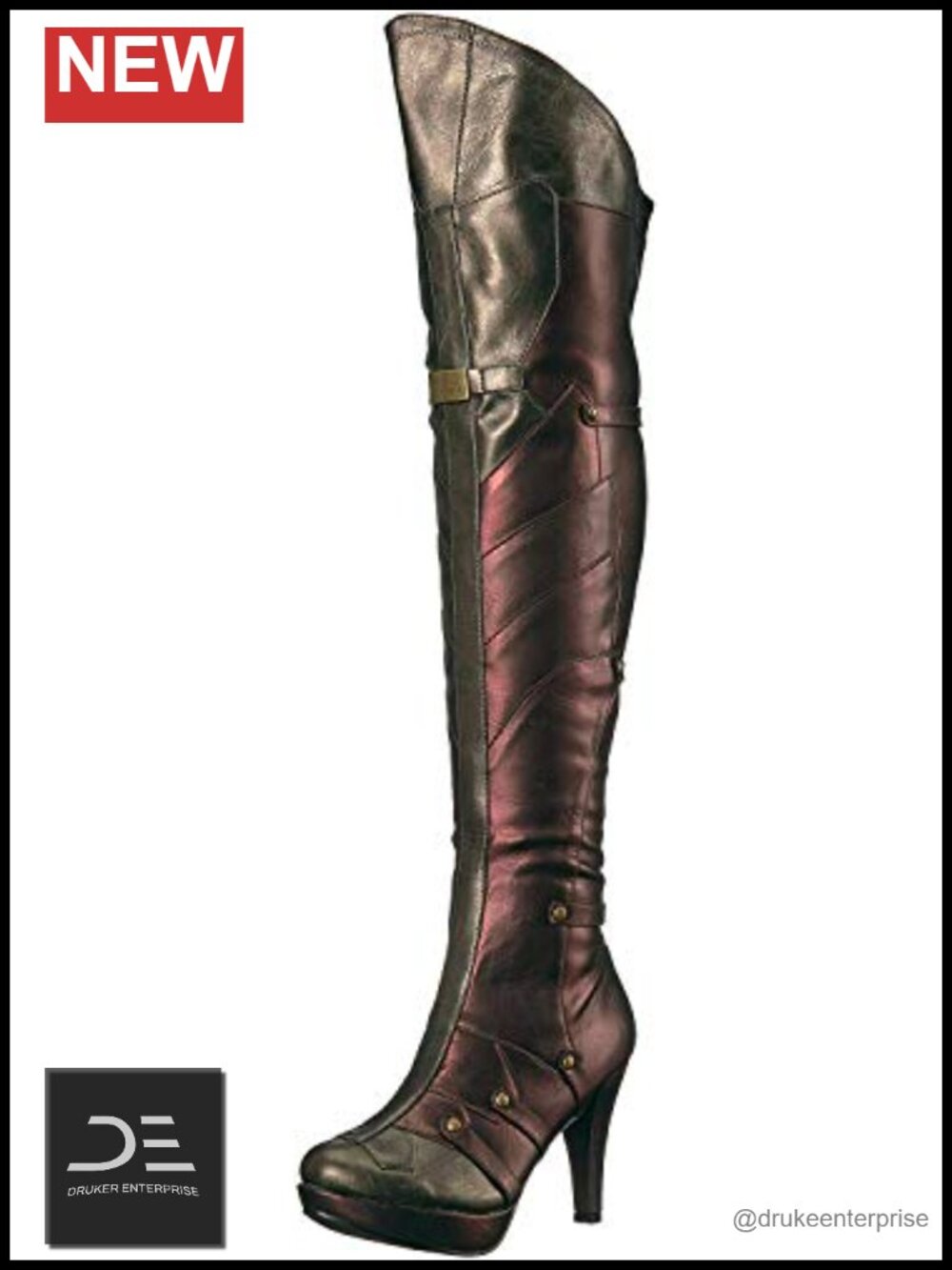Over-the-Knee Stiletto Heel Bootie with Zip Closure